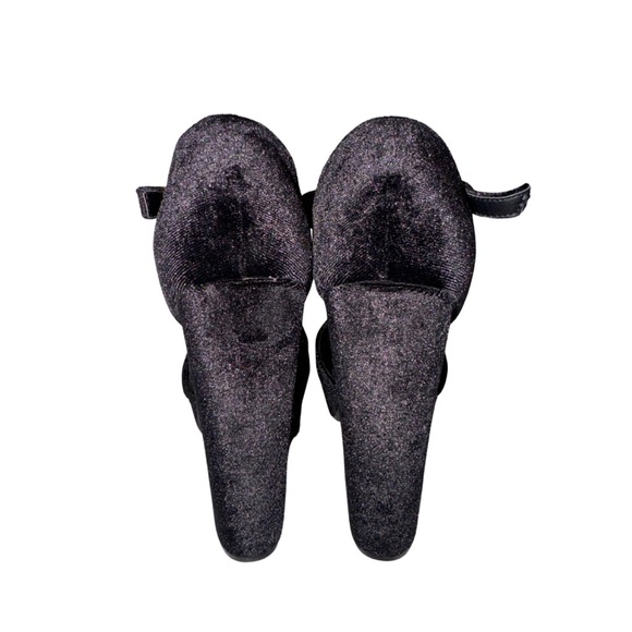 PRIVILEGED Floral Embroidery Velour Block Heels Women’s Shoes Size 6 - Picture 6 of 6